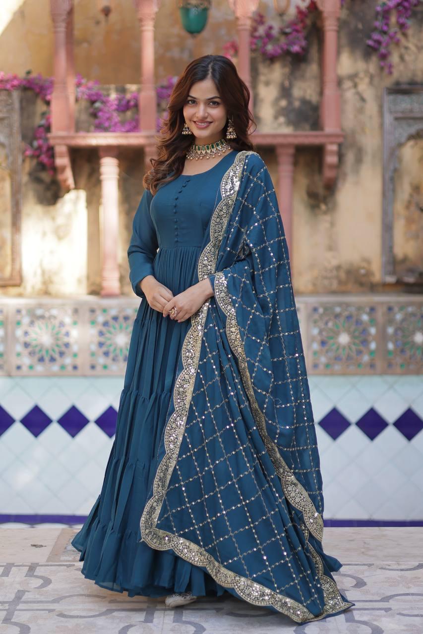 Premium Star Georgette Designer Gown