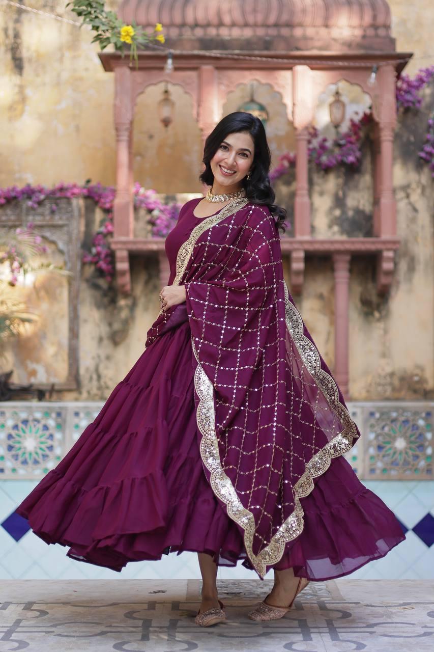 Premium Star Georgette Designer Gown