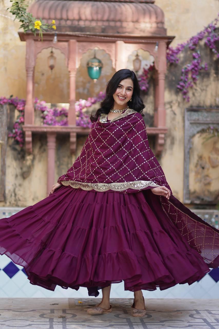 Premium Star Georgette Designer Gown