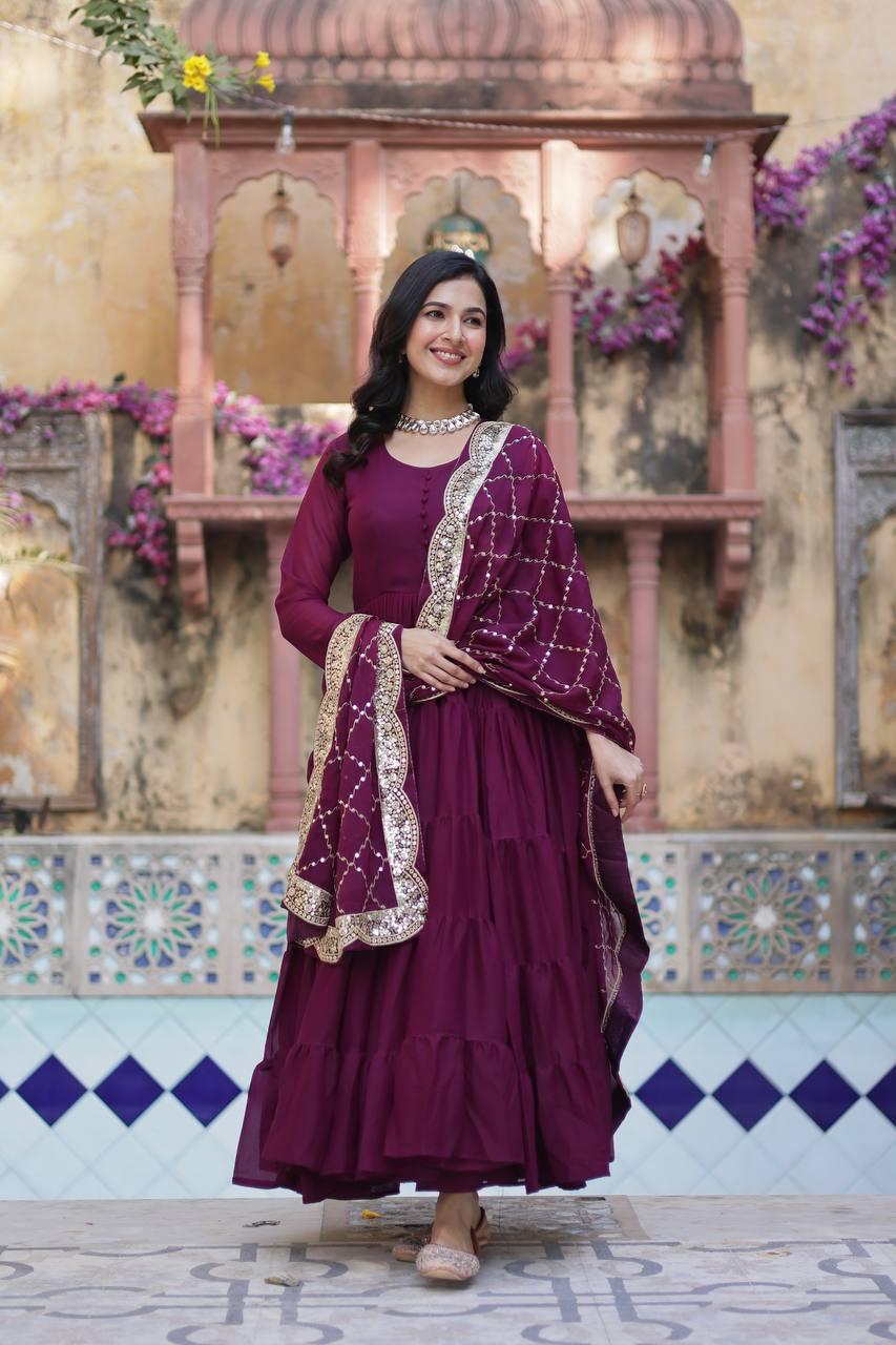 Premium Star Georgette Designer Gown