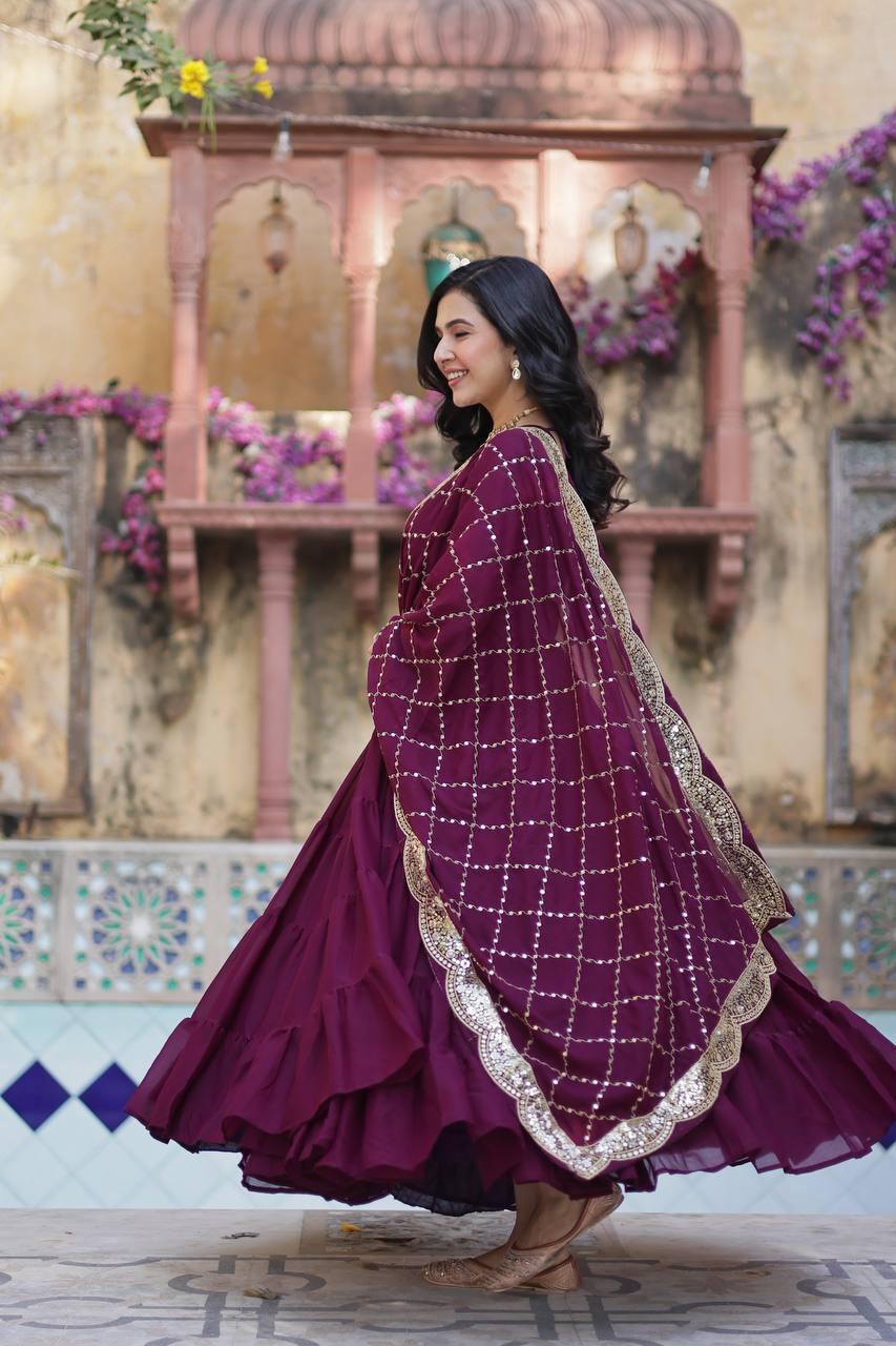 Premium Star Georgette Designer Gown