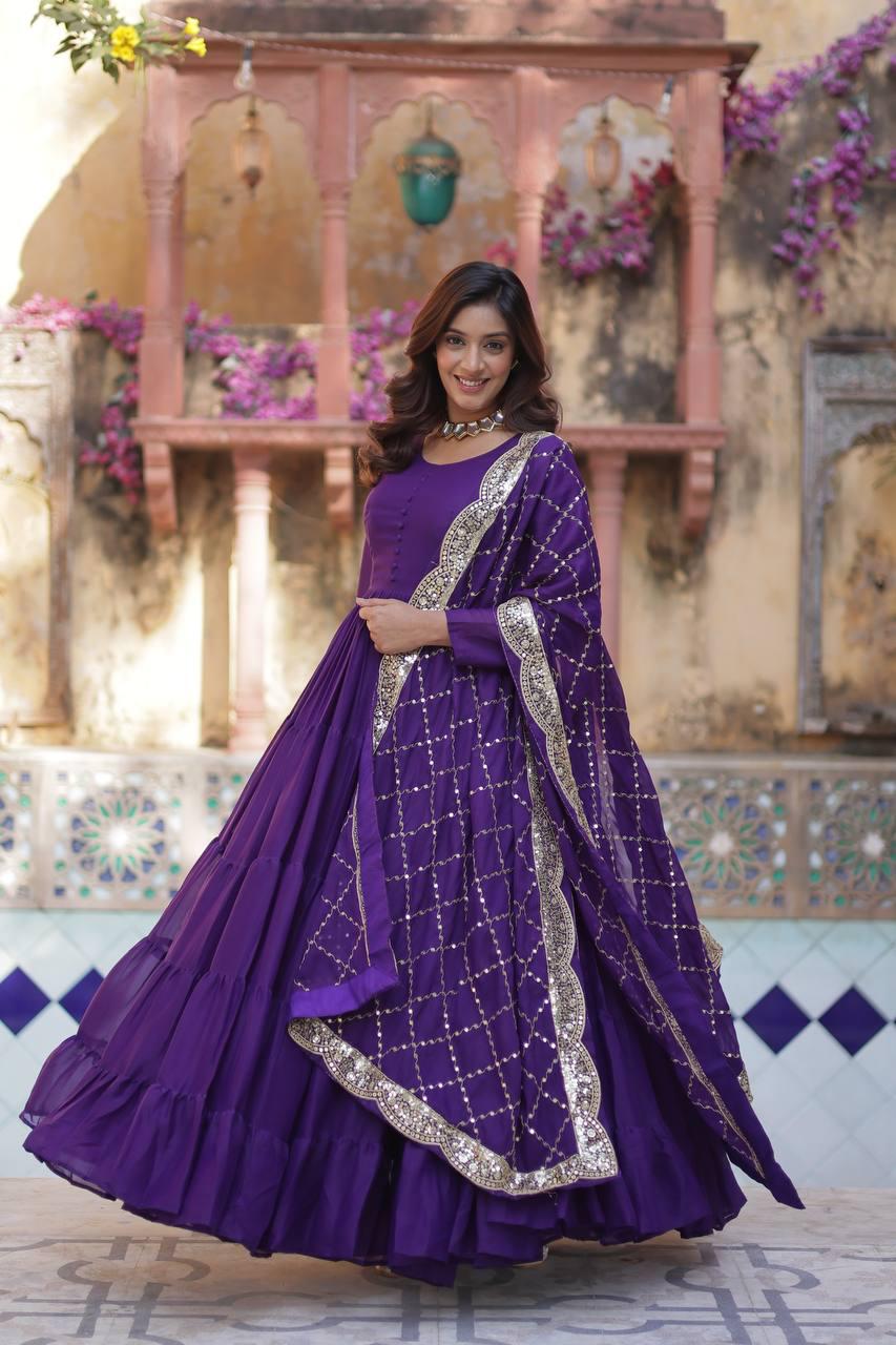 Premium Star Georgette Designer Gown