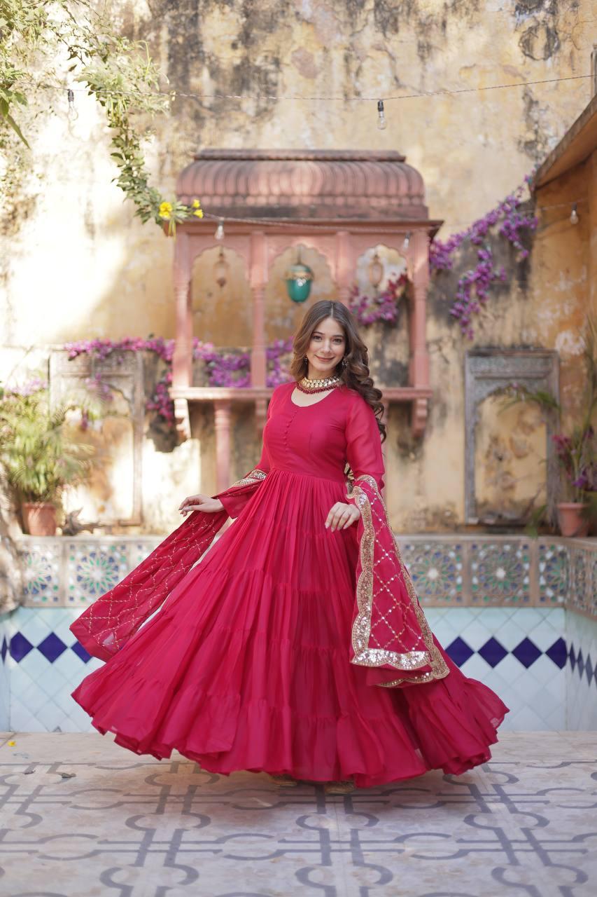 Premium Star Georgette Designer Gown
