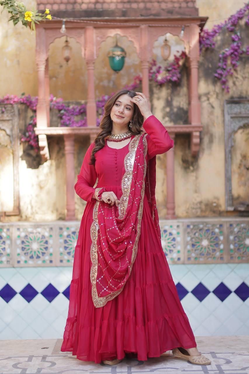 Premium Star Georgette Designer Gown