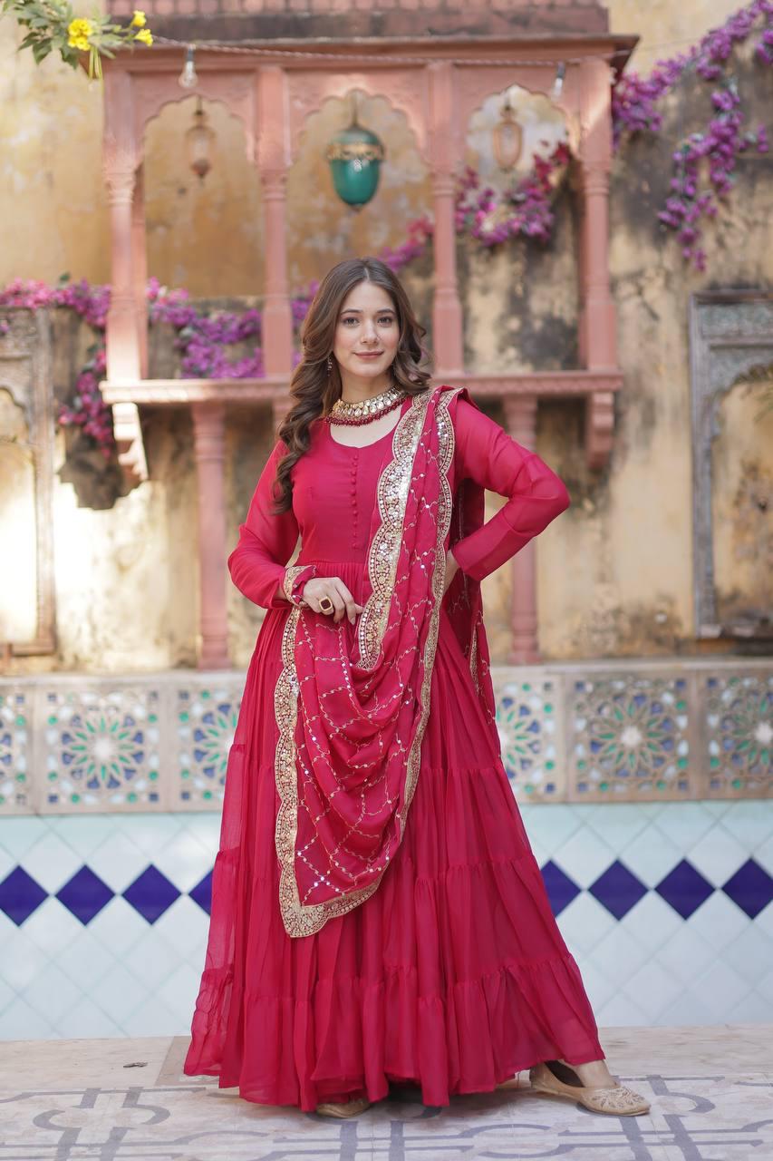 Premium Star Georgette Designer Gown