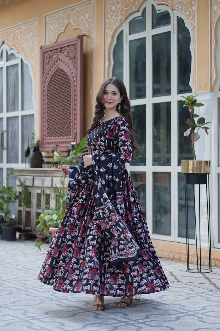 Premium Cotton Kurti with Pant & Dupatta Set