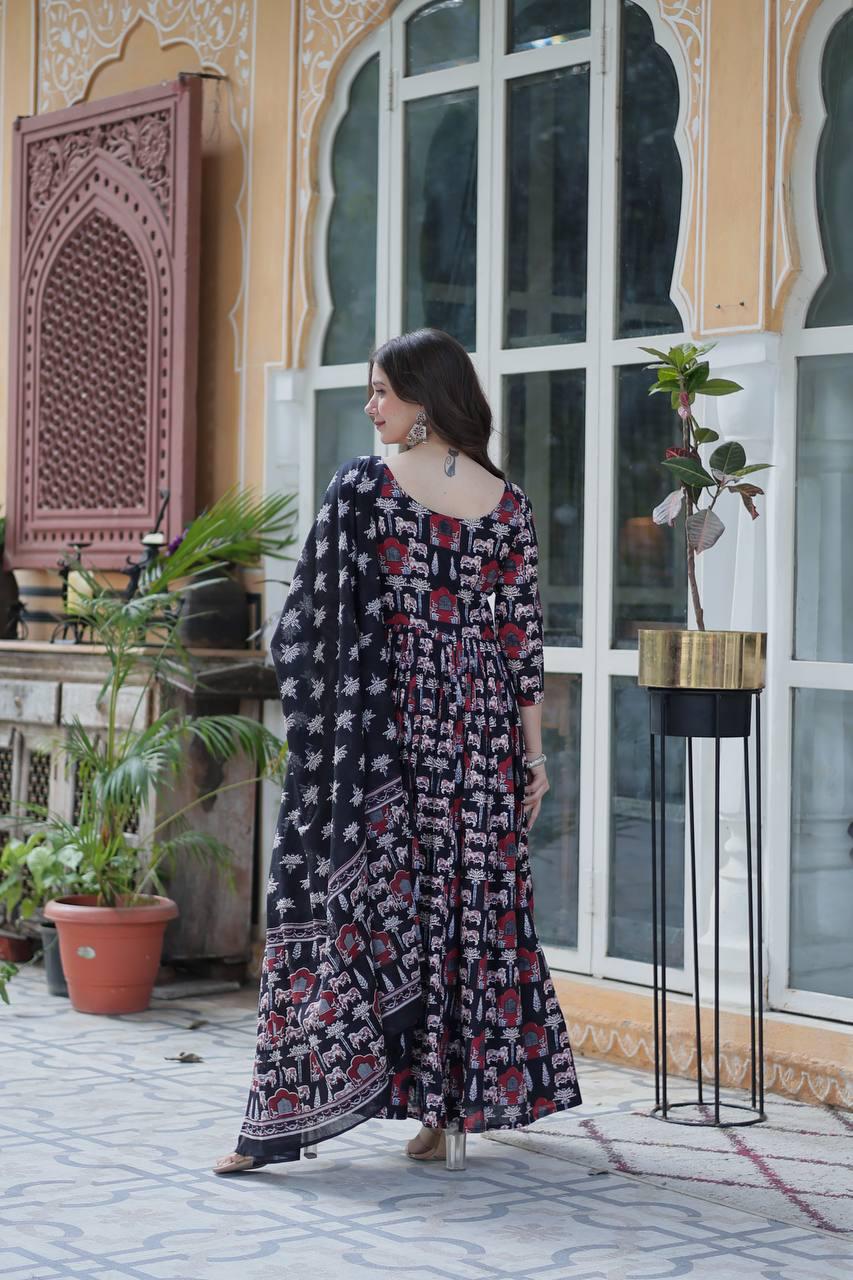 Premium Cotton Kurti with Pant & Dupatta Set