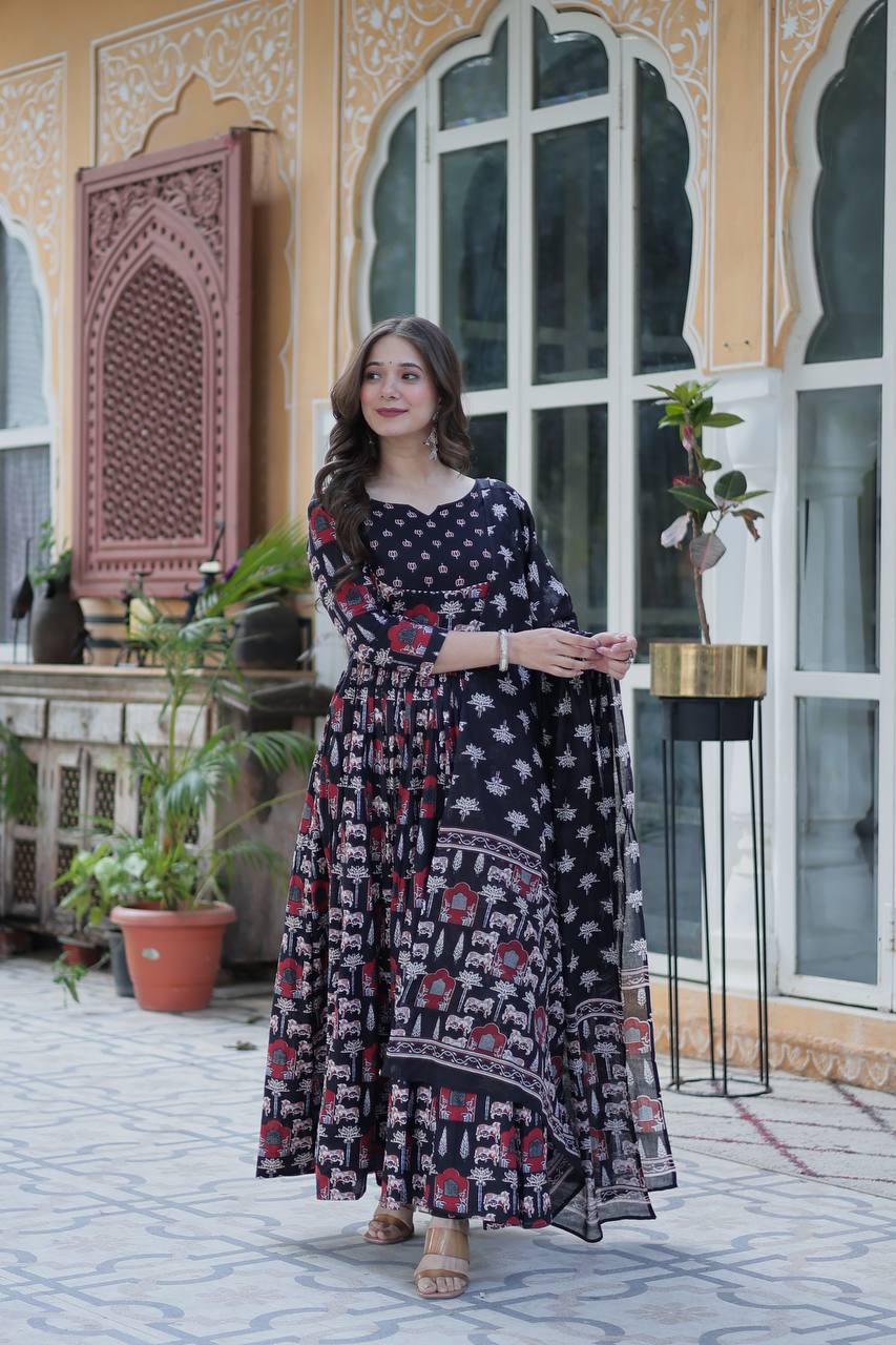 Premium Cotton Kurti with Pant & Dupatta Set