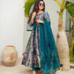 Elegant Teal Chinnon Gown Set