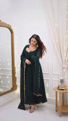 Luxury Green Foux Gorgette Suit Set