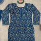Elegant Navy Blue Faux Georgette Sharara Suit