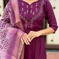 Elegant Handwork Roman Silk Kurti Set