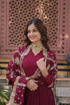 Luxury Star Georgette Embroidered Gown