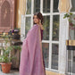 Premium Embroidered Georgette Gown with Gold Crush Dupatta