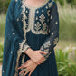 Royal Elegance Faux Blooming Embroidered Gown Set