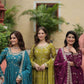 Designer Chinon Kurti, Sharara & Dupatta Set