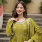 Designer Chinon Kurti, Sharara & Dupatta Set