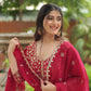 Luxurious Blooming Embroidered Gown with Dupatta
