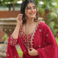 Luxurious Blooming Embroidered Gown with Dupatta