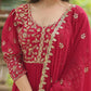 Luxurious Blooming Embroidered Gown with Dupatta