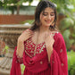 Luxurious Blooming Embroidered Gown with Dupatta