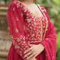 Luxurious Blooming Embroidered Gown with Dupatta