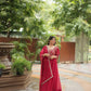 Luxurious Blooming Embroidered Gown with Dupatta