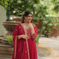 Luxurious Blooming Embroidered Gown with Dupatta