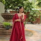 Luxurious Blooming Embroidered Gown with Dupatta