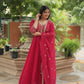 Luxurious Blooming Embroidered Gown with Dupatta