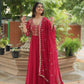 Luxurious Blooming Embroidered Gown with Dupatta