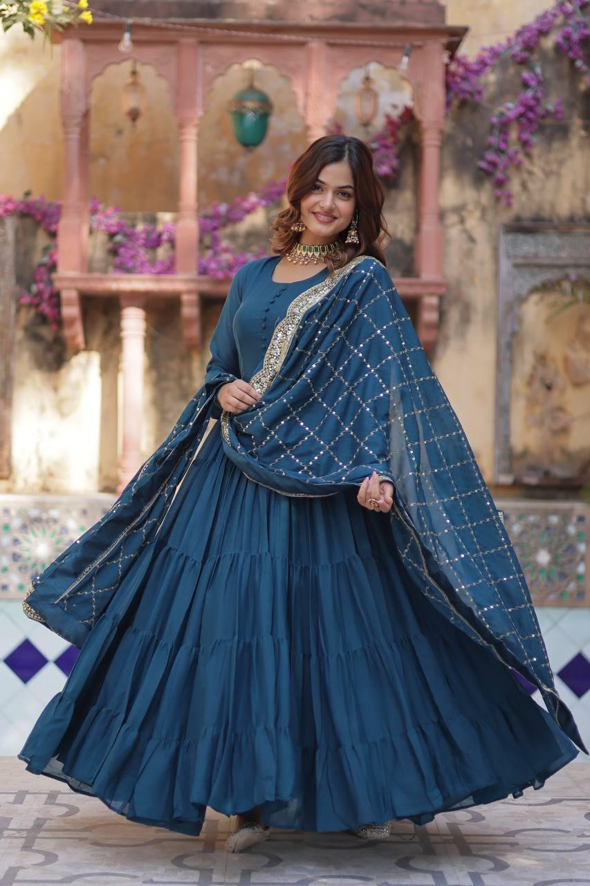 Premium Star Georgette Designer Gown