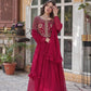 Premium Faux Blooming Georgette Gown with Dupatta