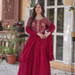 Premium Faux Blooming Georgette Gown with Dupatta