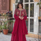 Premium Faux Blooming Georgette Gown with Dupatta