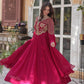 Premium Faux Blooming Georgette Gown with Dupatta