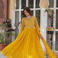 Premium Faux Blooming Georgette Gown with Dupatta