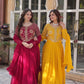 Premium Faux Blooming Georgette Gown with Dupatta