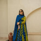 Luxe Tebby Silk Laheriya Print Gown Set
