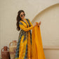 Luxe Tebby Silk Laheriya Print Gown Set