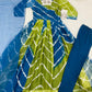 Luxe Tebby Silk Laheriya Print Gown Set