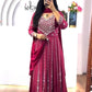 Luxury Embroidered Chinon Gown with Dupatta