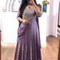 Luxury Embroidered Chinon Gown with Dupatta