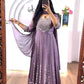 Luxury Embroidered Chinon Gown with Dupatta