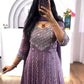 Luxury Embroidered Chinon Gown with Dupatta
