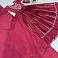 Luxury Embroidered Chinon Gown with Dupatta