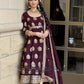 Embroidered Fox Georgette Gown