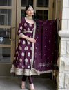 Embroidered Fox Georgette Gown