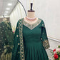 Glamorous Cinon Silk Gown-Pant Dupatta Set