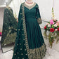 Glamorous Cinon Silk Gown-Pant Dupatta Set